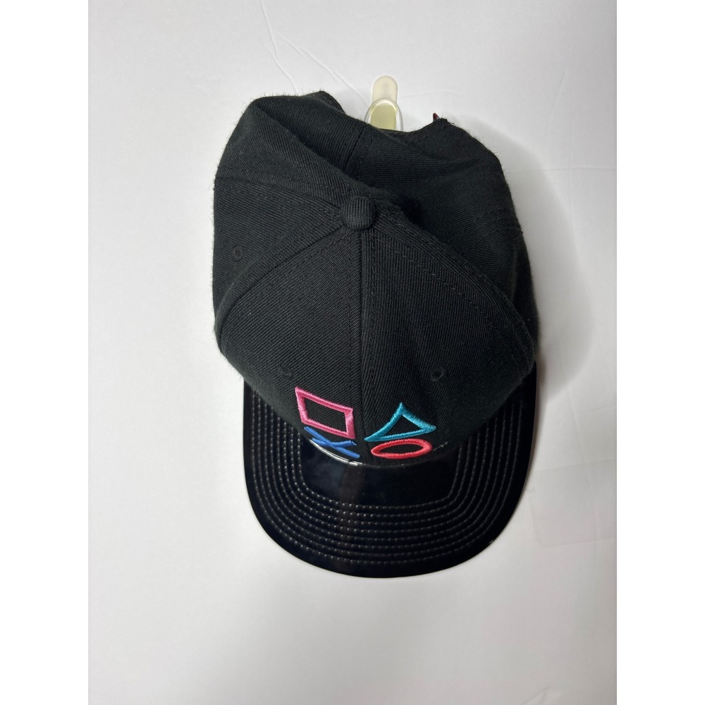 Playstation Logo Snapback Hat Black Adjustable Gaming Mens Womens
